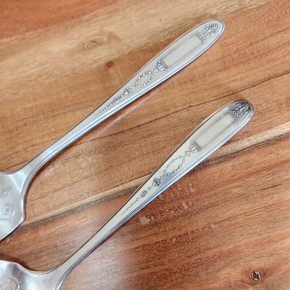 Oneida Community Grosvenor Silverplate Serving Fork & Gravy Ladle 1921 no mono - Picture 3 of 13